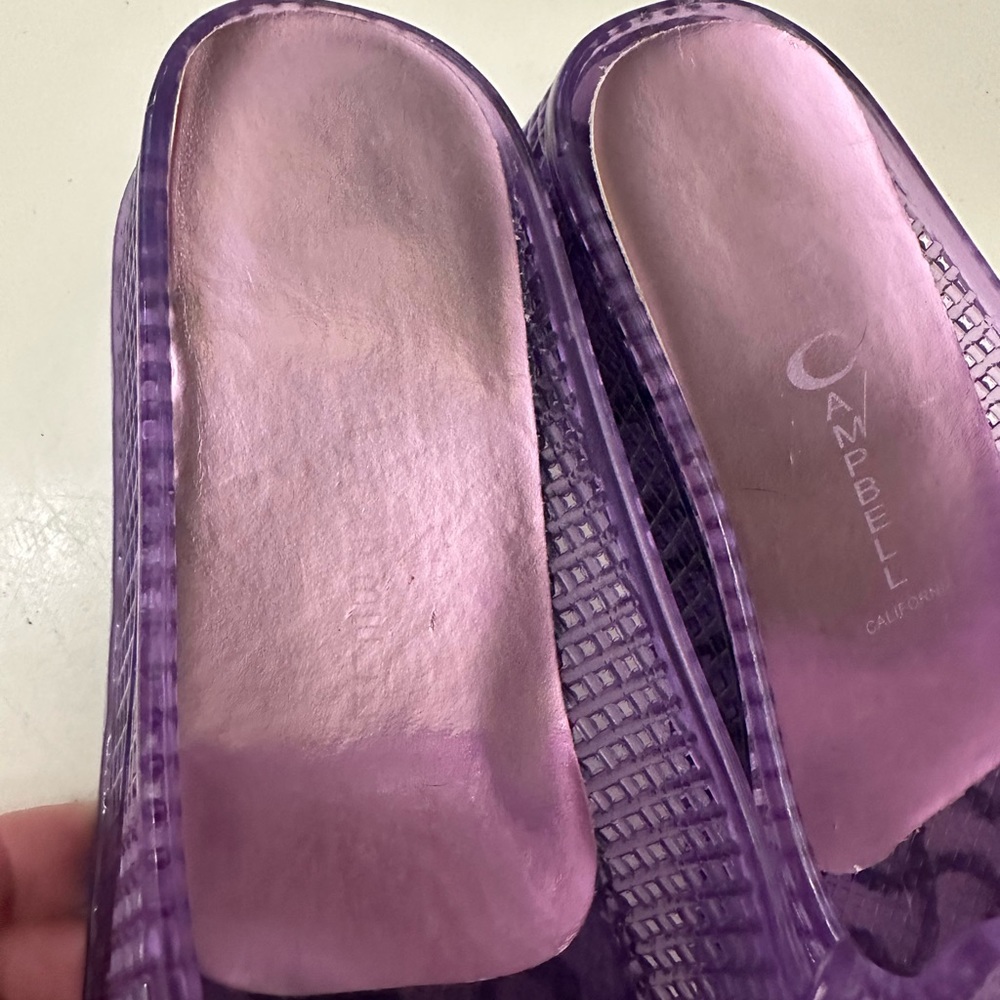 Jeffrey Campbell Purple Jelly Slide Sandals - Picture 3 of 6